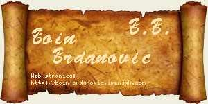 Boin Brdanović vizit kartica